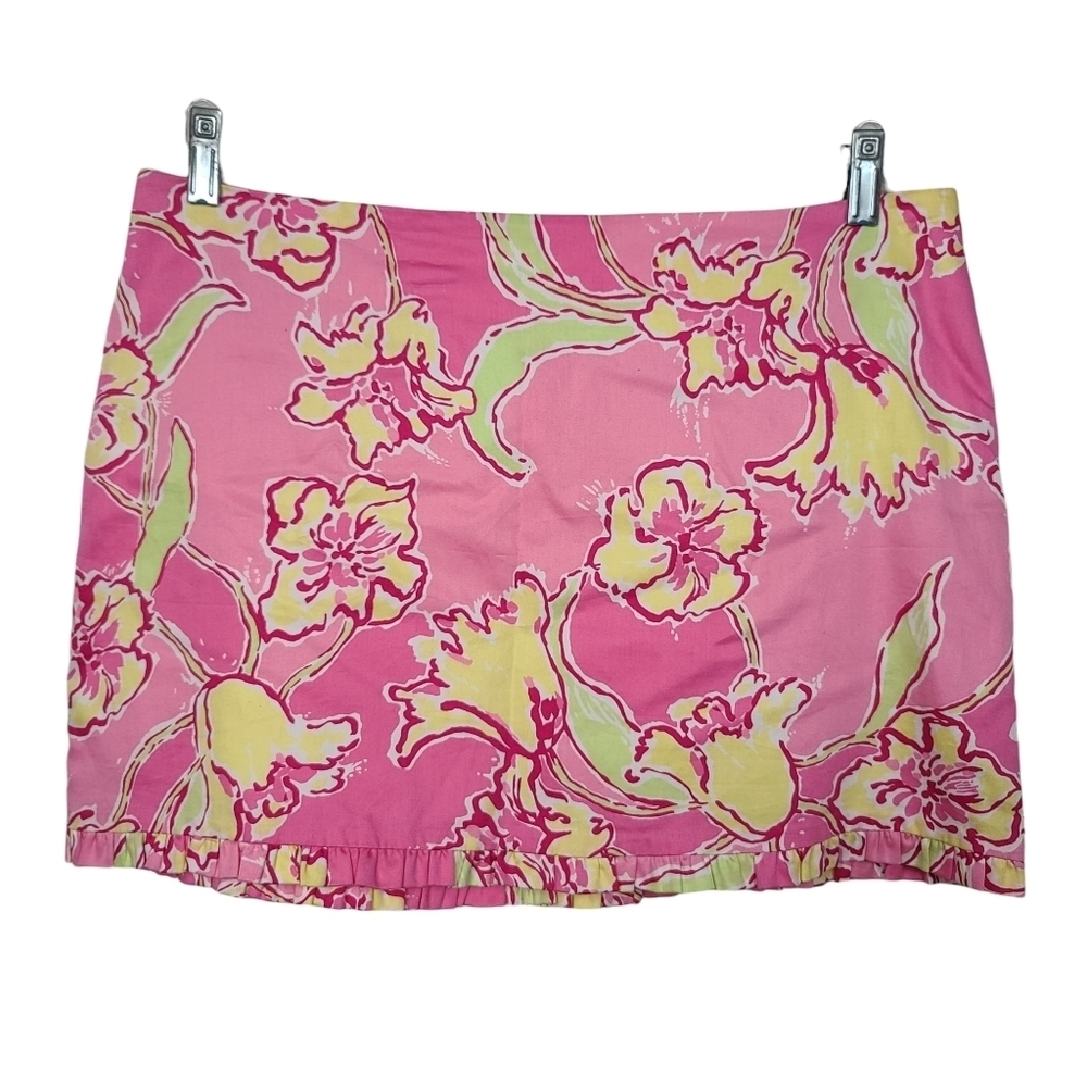 NWT Lilly Pulitzer Callie Hotty Pink Day Lilly Skirt 10